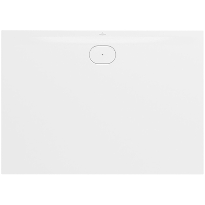 Villeroy & Boch Ecora douchebak - 140x100x3.5cm - afvoer lange zijde - stone white (wit)