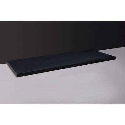 Forzalaqua Reno 2.0 meuble sous-lavabo 140x51x40cm avec 2 tiroirs softclose sans poignées Chêne massif Charcoal plan vasque 3cm 2 vasques 40cm rond Pierre naturelle Granit adouci