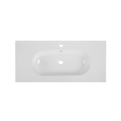 Saniclass Chaci Wastafel - 100x46x14cm - 1 kraangat - keramiek - wit