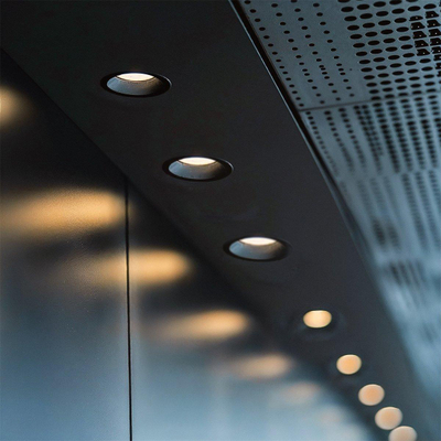 QAZQA Dept Spot encastré - 10.5x10.5x10.4cm - dimmable - IP44 - noir mat