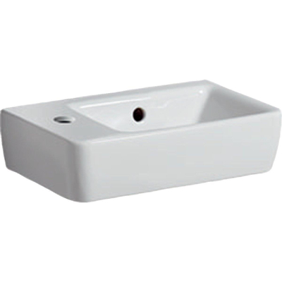 Geberit Renova Compact lave-mains compact avec trou de robinet à gauche avec trop-plein 40x25x15cm blanc