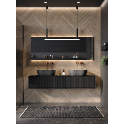 Looox Ml ligne miroir - 160x70 éclairage à LED en bas et en haut plus intégré