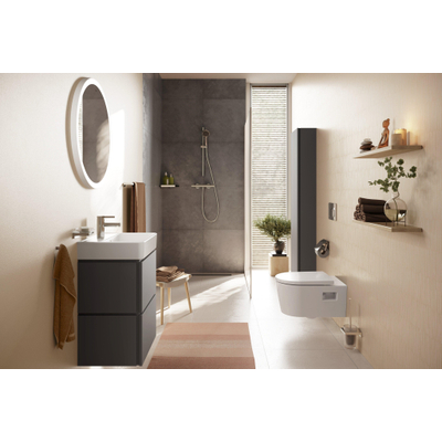Hansgrohe Xilesa Badkamerkast - 165x40x20cm - 1 deur - scharnier rechts - slate mat grijs