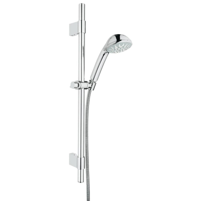 GROHE Relexa 100 Five Ensemble de douche - 60cm - douchette ronde - 5 types de jet - flexible de douche lisse - chrome