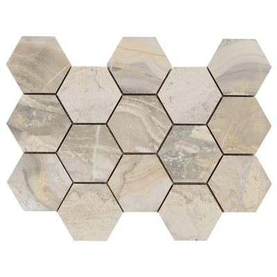 Terravito Ivello wandtegel - 32.5x22.5cm - Natuursteen look - Beige gepolijst (beige)
