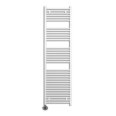 Sanicare Lumara Radiateur electrique - 170x50cm - 1026W - thermostat chrome - en bas à gauche - aluminium - blanc mat