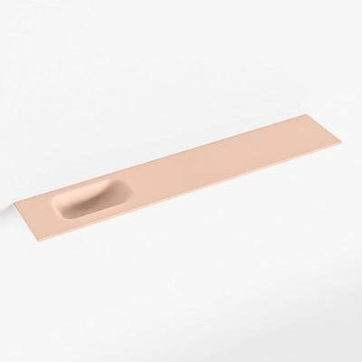 Mondiaz EDEN Fontein - 120x23x0.9cm - wasbak Links - zonder kraangaten - voor toiletmeubel - Solid surface - Rosee