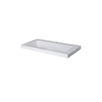 BRAUER XXS lavabo pour meuble 80cm 1 lavabo 1 trou polybéton Blanc