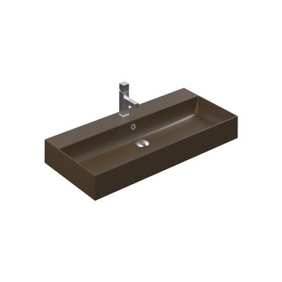 Thebalux lavabo modèle Cube 1x cuve 1x trou de robinet