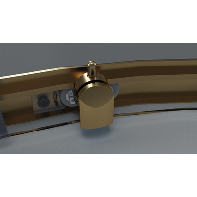 FugaFlow Efficiente Vetro Douchecabine - 80x80cm - kwartrond - goud mat