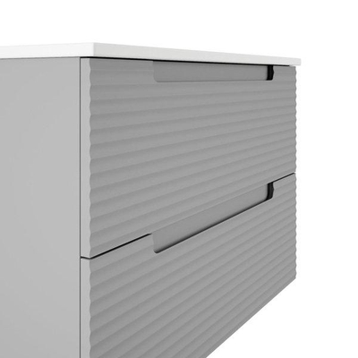 Saniclass Prime Balance Meuble de salle de bain - 100x55x45cm - céramique lavabo - 1 trou de robinet - mat greige (gris)
