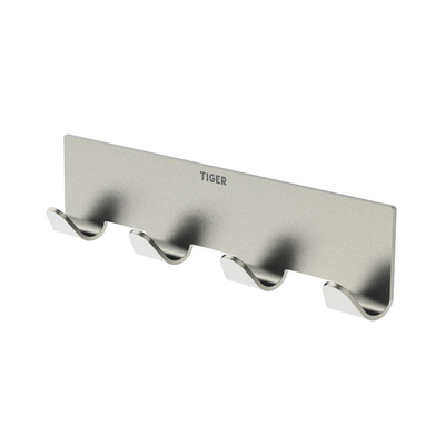 Tiger Portemanteau Basic acier inoxydable brossé 12.6x3x1.6cm