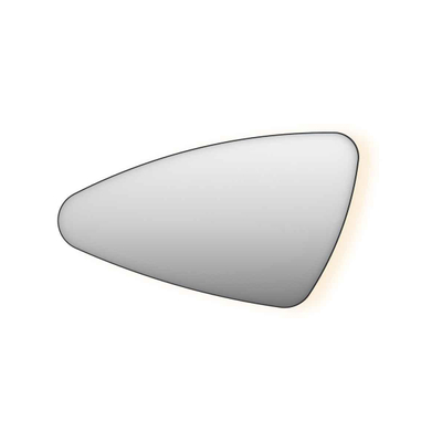 INK SP23 Miroir - 120x4x70cm - LED - en bas et en haut - changement de couleur - dimmable - organique - dans un cadre en acier - aluminium noir mat à gauche