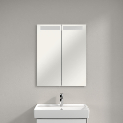 Villeroy & Boch My View In armoire de toilette encastrée - avec éclairage LED 3 fois dimmable avec 2 portes 60.1x74.7x10.7cm