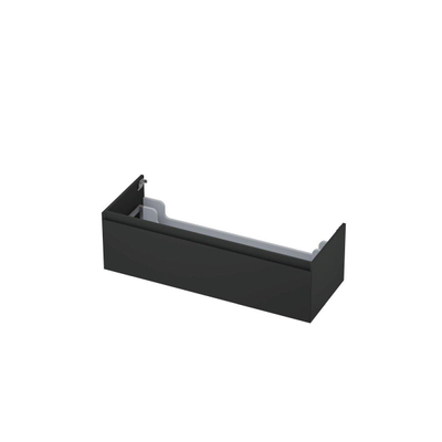 INK Wastafelonderkast - 120x45x35cm - 1 lade - greeploos - MDF lak - Antraciet mat