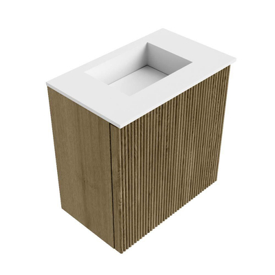 Mondiaz JOYA 40cm meuble de toilette - couleur Dusk - Vasque FAYE position Milieu Sans trou de robinet couleur Talc