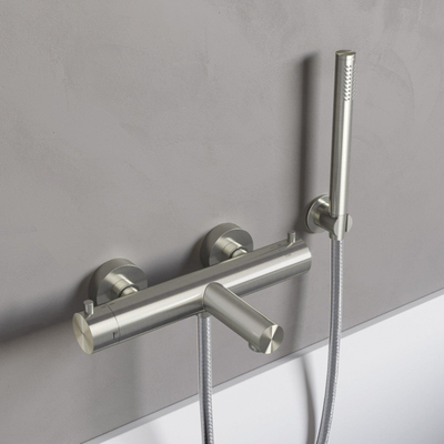 Hotbath Archie thermostatische badmengkraan met uitloop RVS SHOWROOMMODEL