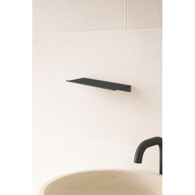 Hotbath &MORE Planchet - 30cm - inclusief bevestigings rails - PVD - geborsteld zwart