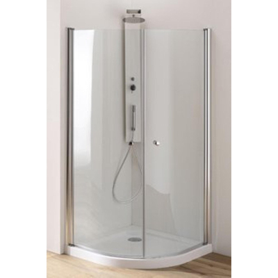 Plieger Royal entrée d'angle 1/4 rond 6mm verre 90x190cm chrome