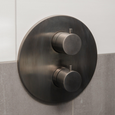 Hotbath Cobber mitigeur thermostatique encastré avec inverseur fer vieilli