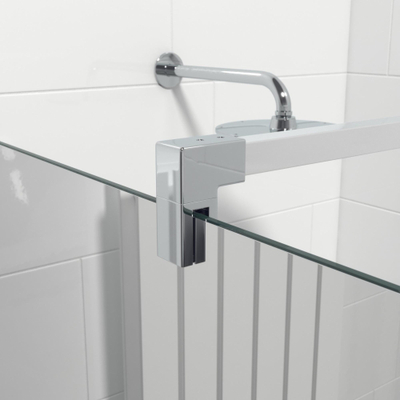 Marenza Bellini Douche à l'italienne - 90x200cm - verre de sécurité - miroir extérieur - anti-calcaire - chrome