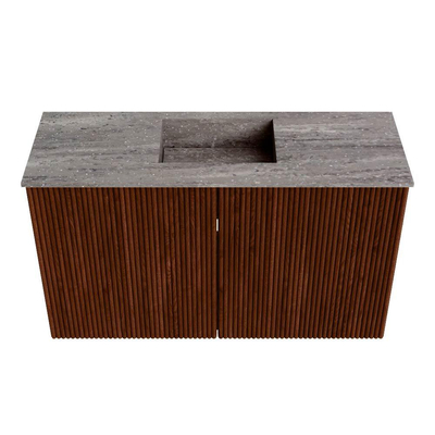 Mondiaz JOYA-DLUX 70cm meuble de toilette - couleur Ruby - Vasque FAYE position Milieu 1 trou de robinet couleur Oza.