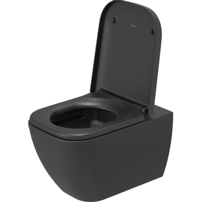 Duravit Happy D.2 WC-zitting - 43x35.9x4.3cm - met softclose - met quickrelease - kunststof - mat antraciet