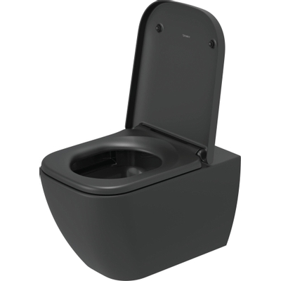 Duravit happyd 2 WC suspendu flush rimless avec fixation cachée 36.5x54cm m. wc mat anthracite