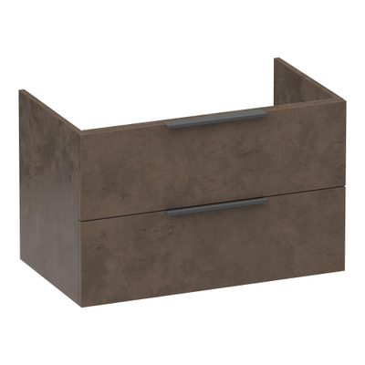 BRAUER Elevate wastafelonderkast 80 excl. opleggrepen 2 softclose lades en 1 sifon uitsparing - Erosion
