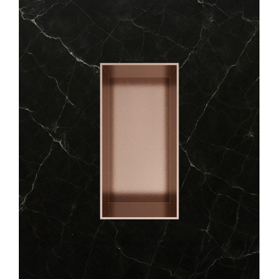 Hotbath &MORE Boîte encastrée ou niche encastrée 30x15x10cm sans cadre Cuivre brossé PVD