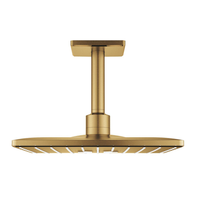 GROHE Rainshower SmartActive 310 Cube Hoofddouche - 31x31cm - 2 straalsoorten - plafondarm 14.2cm - geborsteld cool sunrise