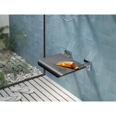 Emco System 2 klapzitje zonder rugleuning zwart/chroom