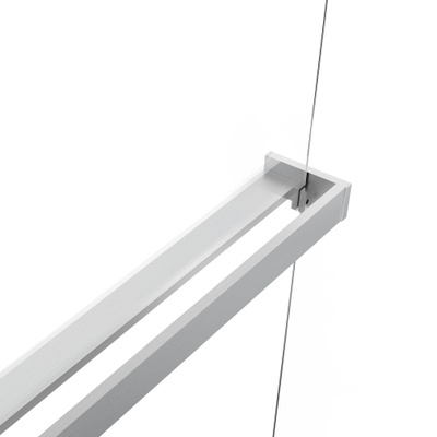 FugaFlow Eccelente Porte-serviettes pour douche à l'italienne - pinces - réductible - inox brossé