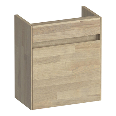 BRAUER Inspire meuble sous-lavabo pour fonteine - 40x45x22cm - porte à charnière gauche - sans poignée - chêne abouté gris
