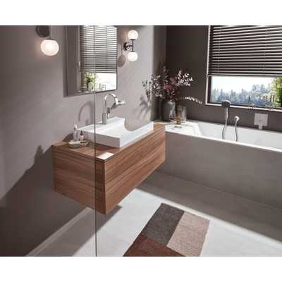 Hansgrohe vivenis mitigeur monocommande de lavabo 210 avec bec orientable sans vidange noir mat
