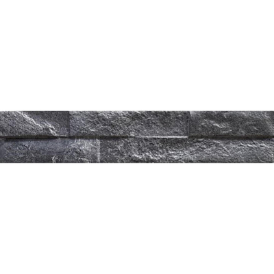 Keradom Rock carreau de mur 7.5x38.5cm 10mm résistant au gel noir mat