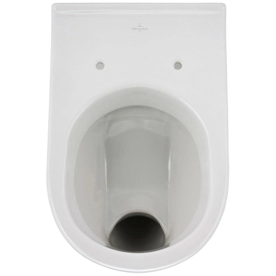 Villeroy & Boch O.novo wandcloset - 56cm - met spoelrand - vlakspoel - zonder zitting - White Alpine (glans wit)
