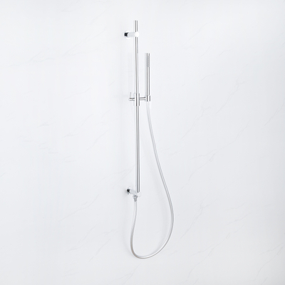 Fortifura Calvi Glijstang - met geïntegreerde - wandaansluitbocht - 90cm - hoogglans chroom