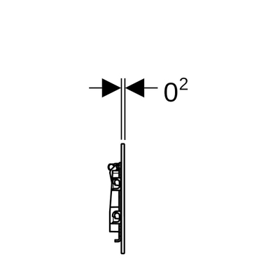 Geberit type 40 urinioir bedieningsplaat - pneumatisch - vierkant - matwit/easy-to-clean