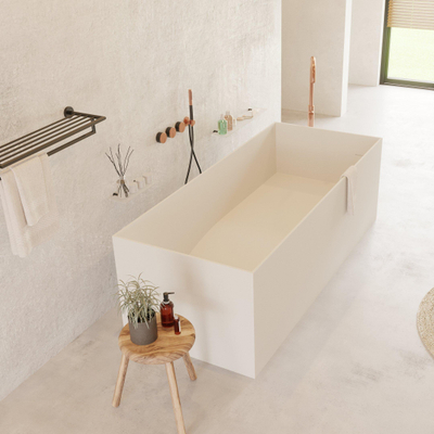 Ideavit Solidstar Baignoire autoportante 180x76cm rectangulaire Solid surface blanc