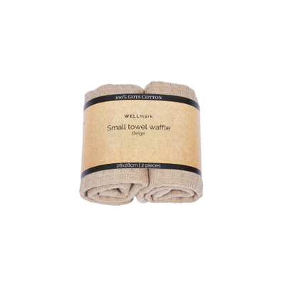 Wellmark CA 28x28cm chiffon vaisselle - 2 pièces - waffle beige