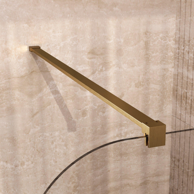 BRAUER Orion Paroi de douche à l'italienne - 100x200cm - verre clair - revêtement en verre - PVD - or brossé