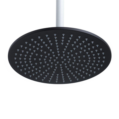 Crosswater MPRO Douche pluie - encastrable - pommeau 30cm - bras de douche mural - barre curseur - douchette ronde - Noir mat