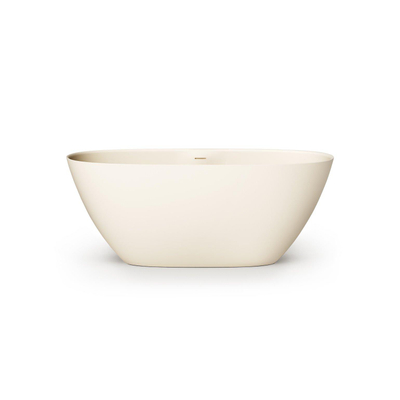 Zeza Element Vrijstaand Bad - 160x75x60cm - solid surface - mat crème (beige)