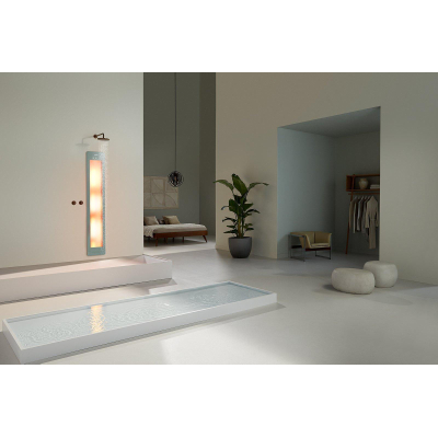 Sunshower Round One L infrarood opbouw incl. Wandbeugel 185x33x12cm full body Organic Grey