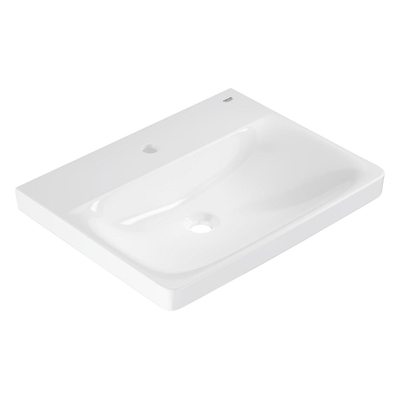 Lavabo Grohe Euro céramique 60cm avec trou de robinet sans trop-plein blanc alpin