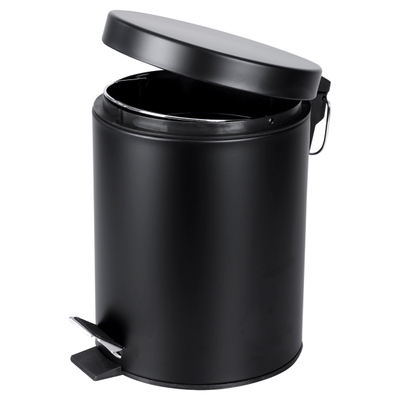 Differnz poubelle de pédale 5 litres 27.8x21.7cm noir mat