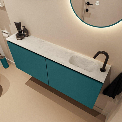 MONDIAZ TURE-DLUX 120cm toiletmeubel Smag. EDEN wastafel Opalo positie rechts. Met 1 kraangat.