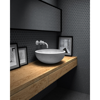 SAMPLE By Goof Mosaique Hexagonal dark grey Carrelage mural - Gris mat