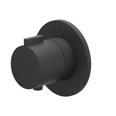 IVY Pact Partie apparente - pour mitigeur thermostatique encastré - Symmetry - rosace ronde - Noir mat PED